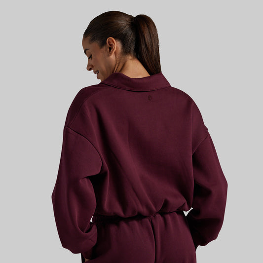 Cozy Fleece Polo Sweatshirt (Bewitched)