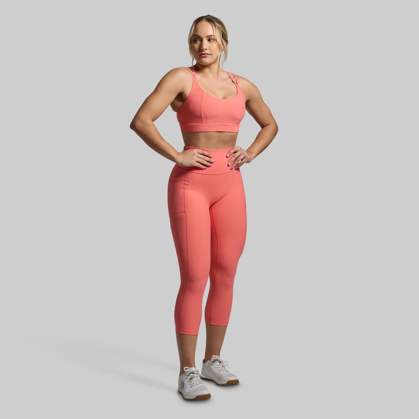 All or Nothing Capri w/ Pockets (Hot Peach)