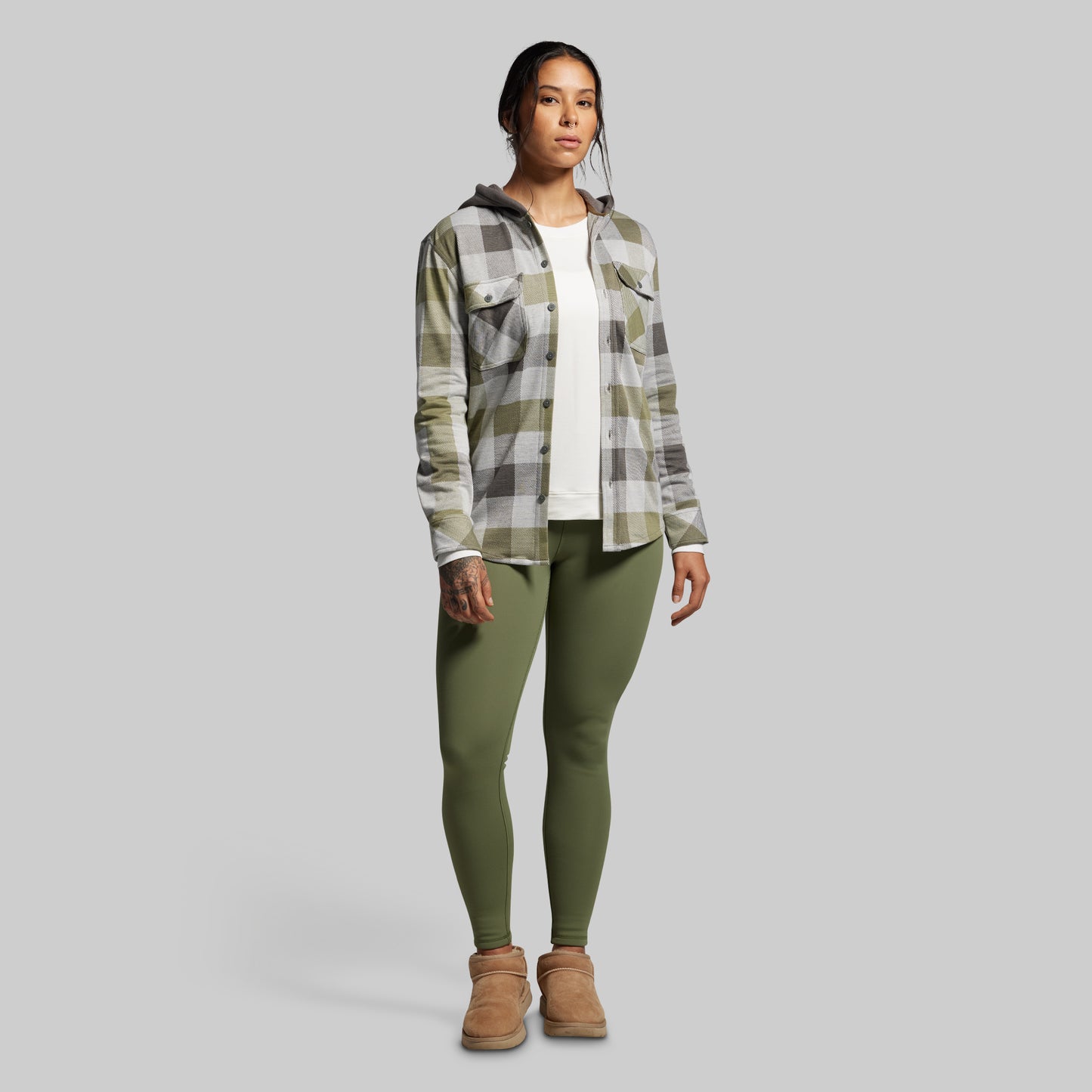 Hooded Woodsman Stretchy Flannel (Creekside)