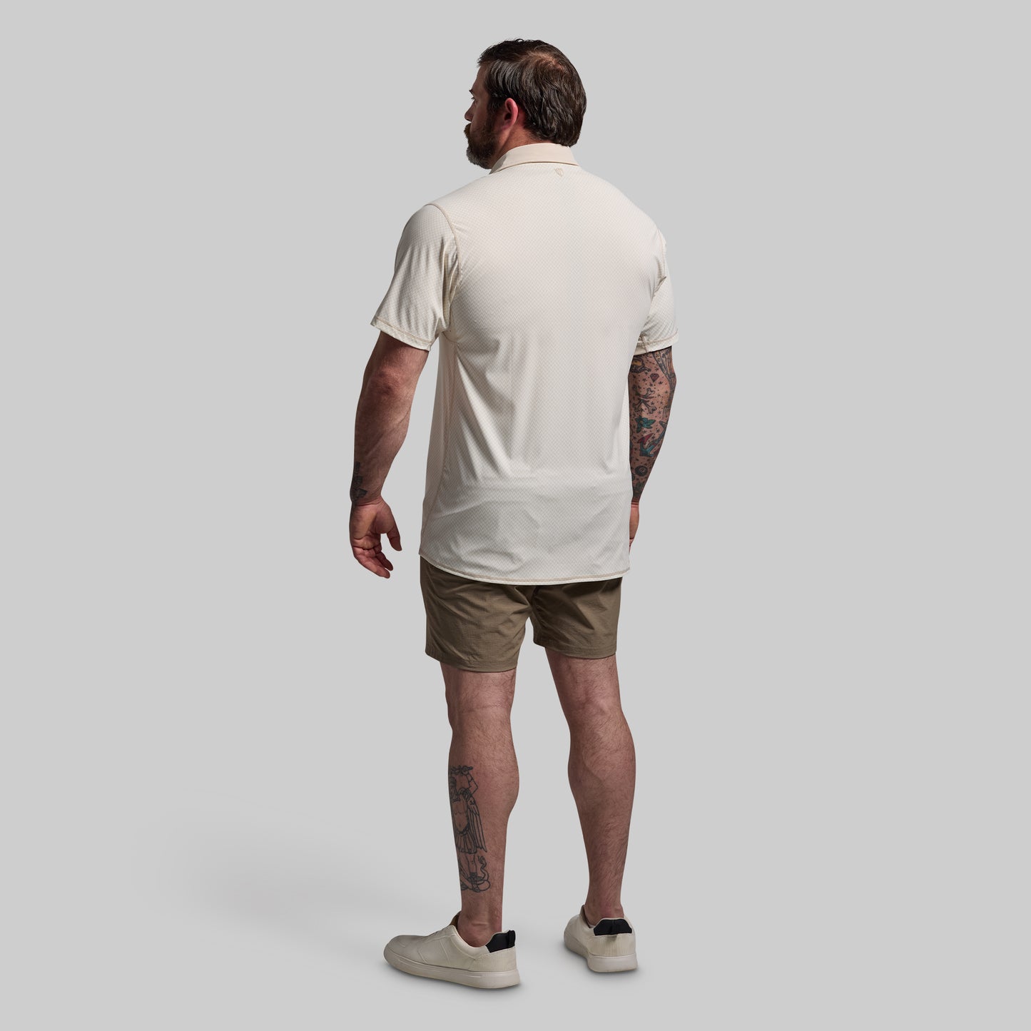 Men's Tek Polo (Oatmeal Check)