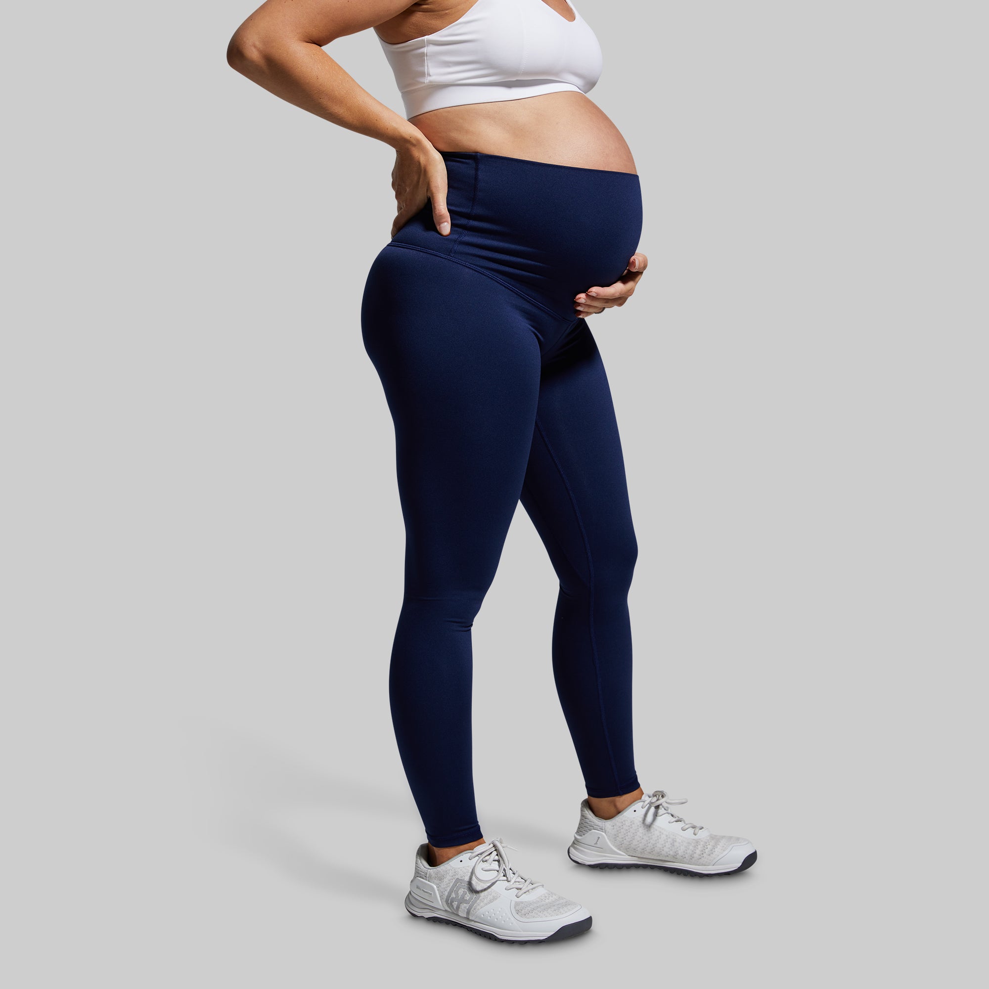 Women's Blue Workout Leggings for Pregnancy – bornprimitive canada