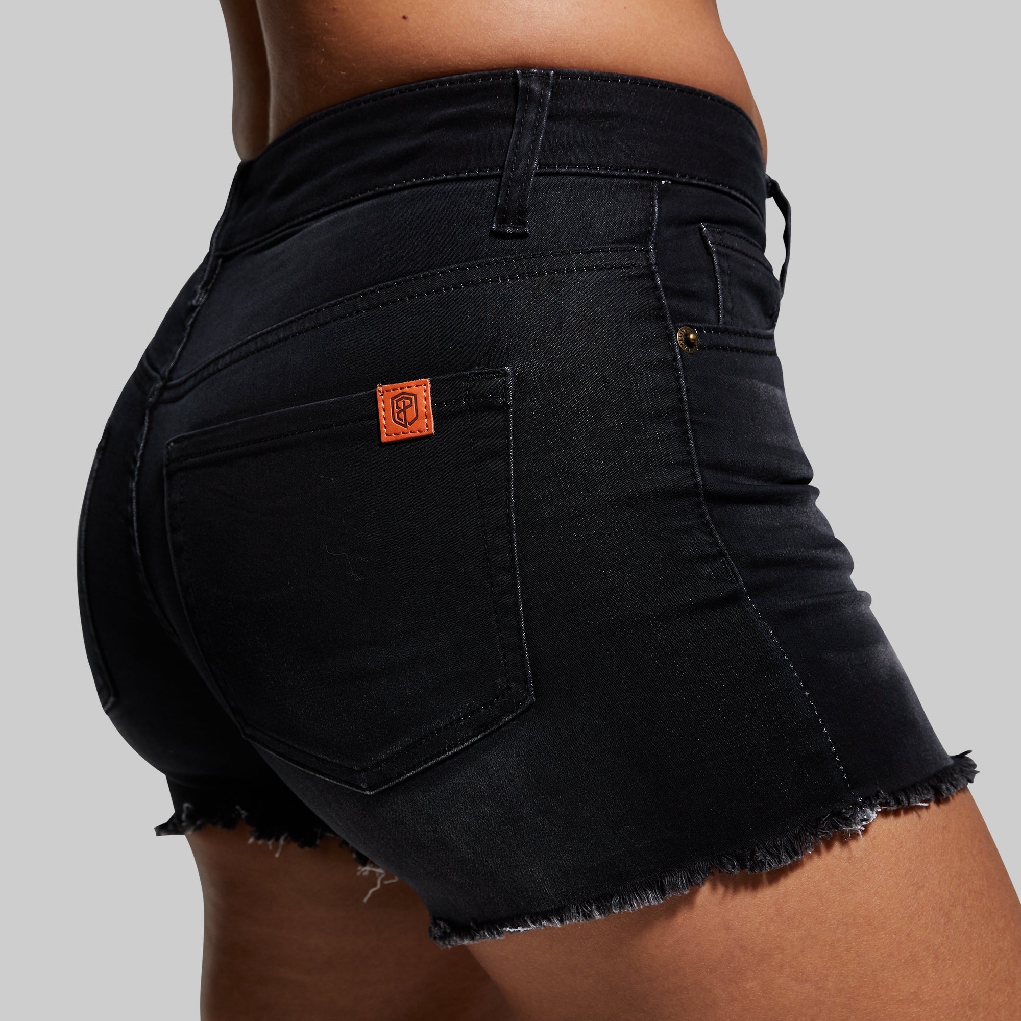 Women's Black Jean Shorts  Black Denim Short Shorts – Born Primitive