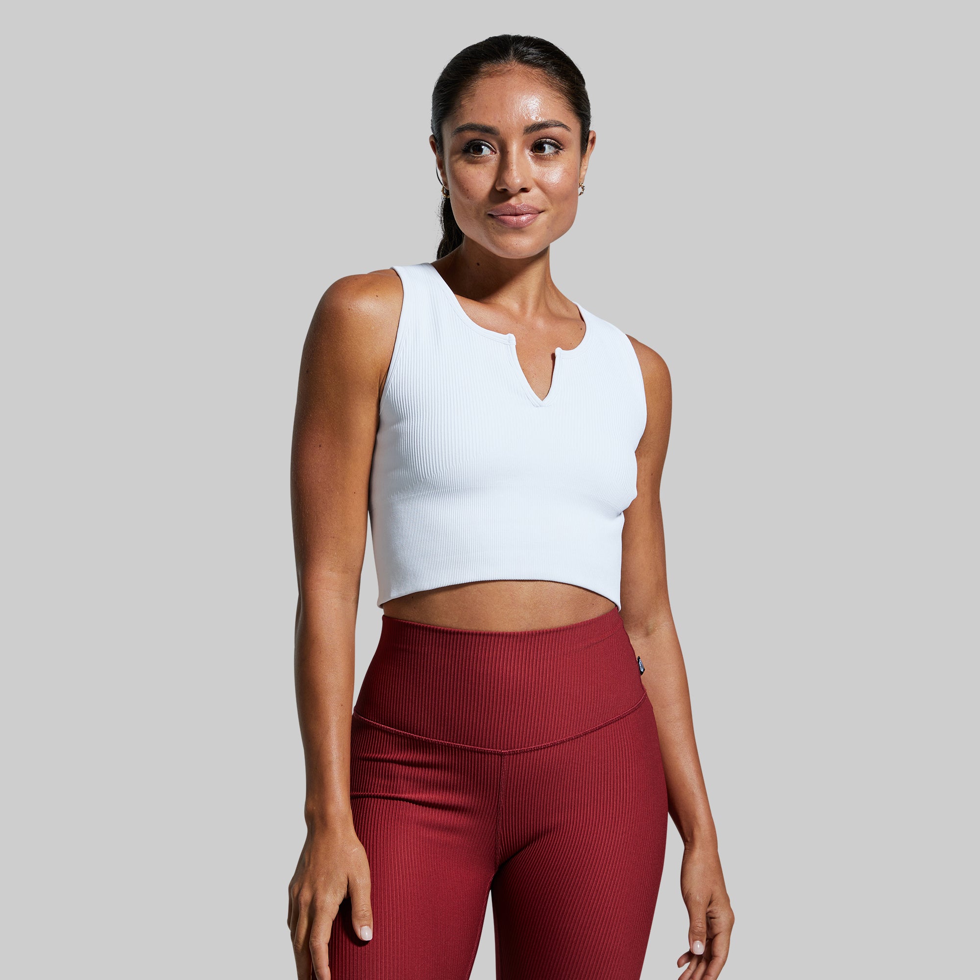 On The Daily Seamless Layering Crop Tank - White