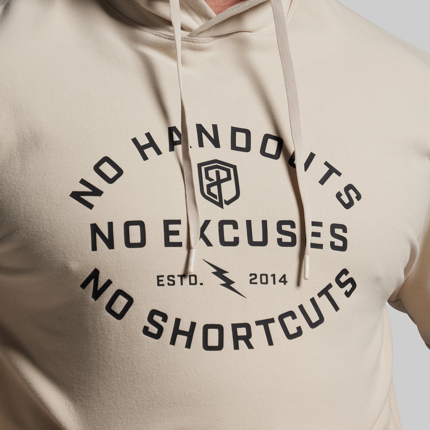 No Excuses Men's Unmatched Hoodie (Pumice)