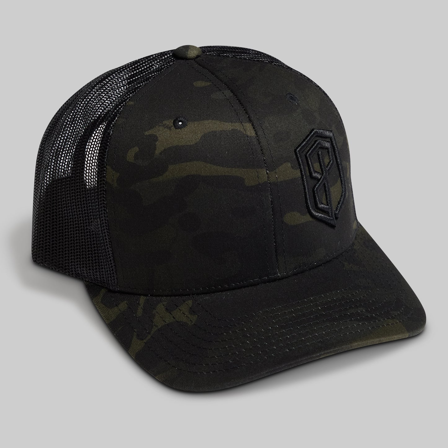 Born Primitive Trucker Hat (Black Multicam)