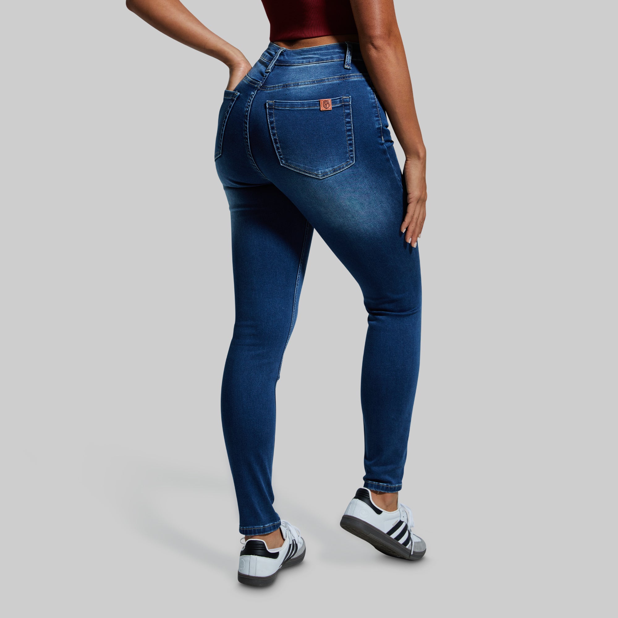 Women's Dark Wash Skinny Jeans  Stretchy Denim Jeans – Born Primitive