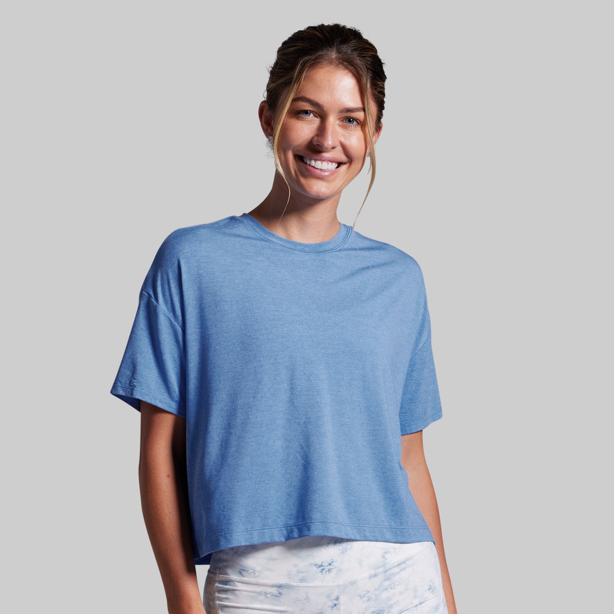 BP Premium Basic Crop Tee (Azure) – Born Primitive