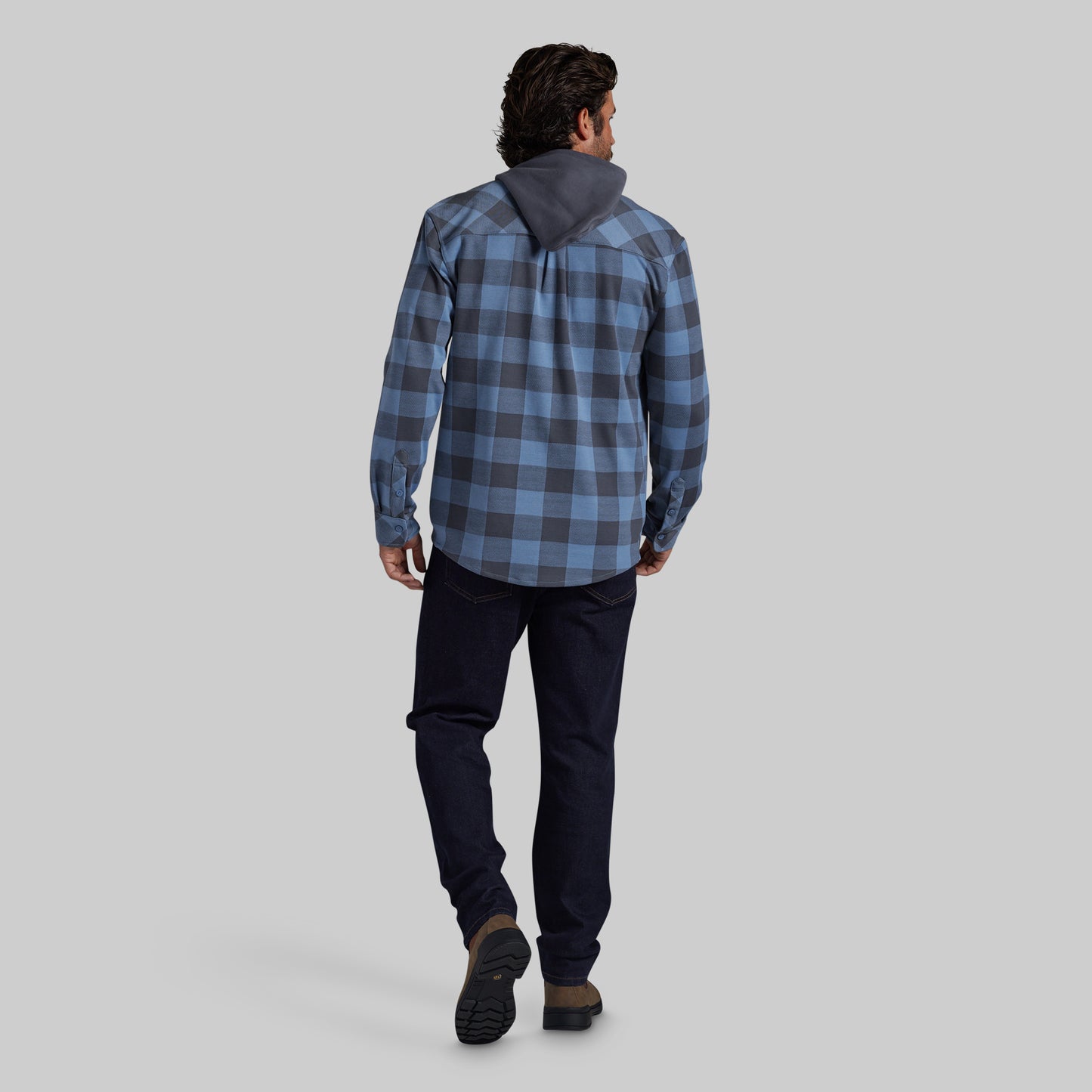Hooded Woodsman Stretchy Flannel (Overcast)