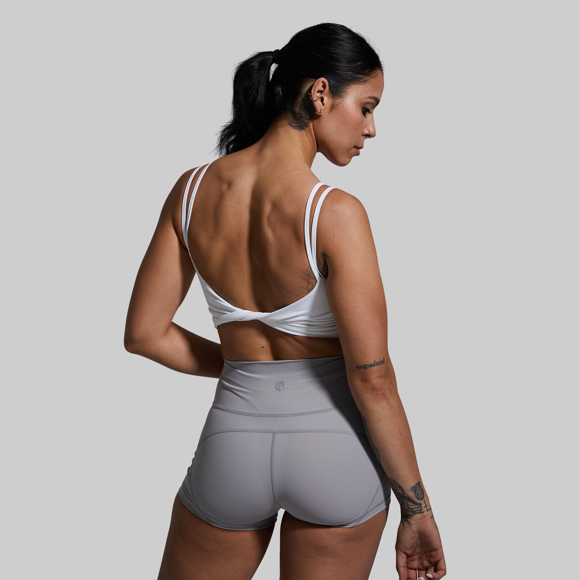 Ryka Gray Sports Bra Small Stretch Workout Yoga Gray Running Padded Strappy  Back