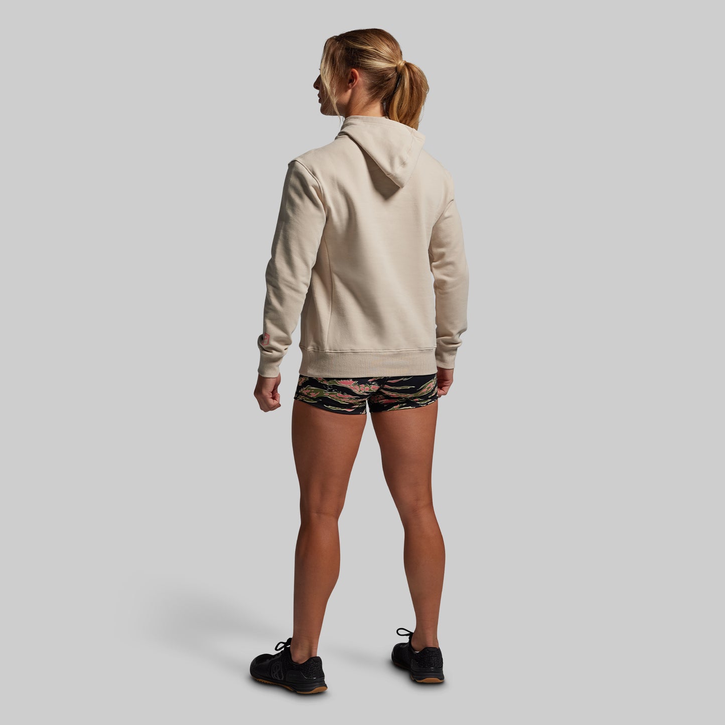 BP Flag Women's Unmatched Hoodie (Pumice/Pink Jungle Tiger)