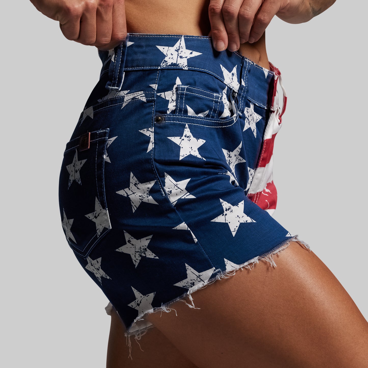 FLEX Stretchy Jean Short (American Flag)