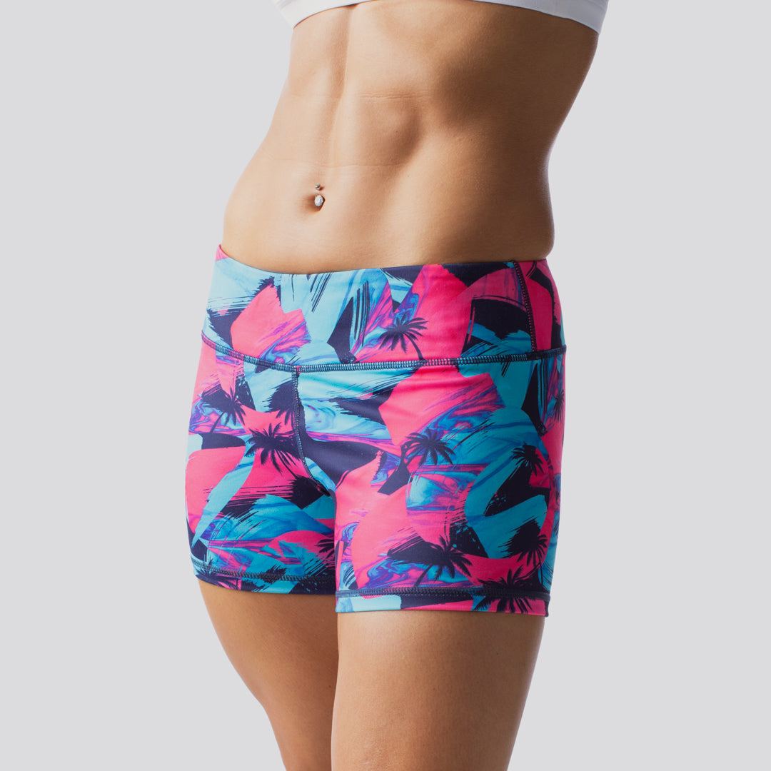 Double Take Booty Short (Pink Palm) – Born Primitive