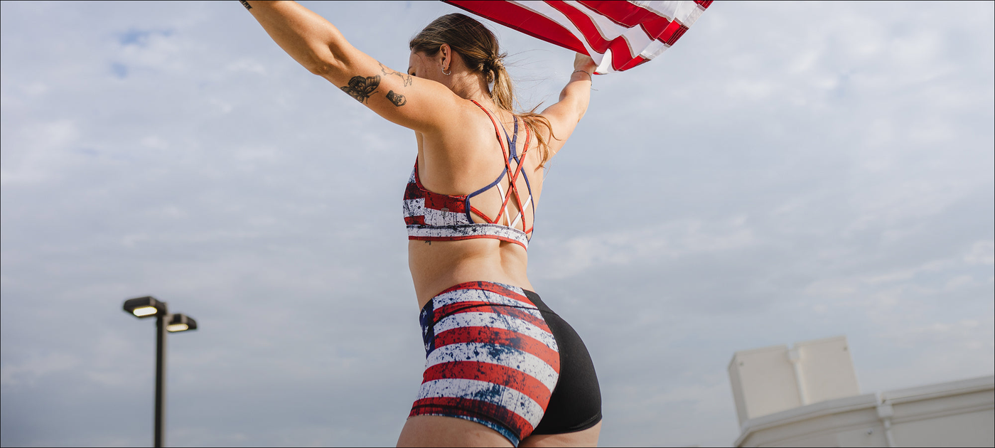Patriotic 2025 workout leggings