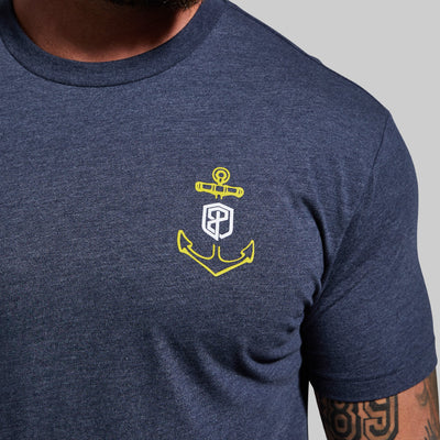Don't Give Up The Ship Tee (Heather Navy)