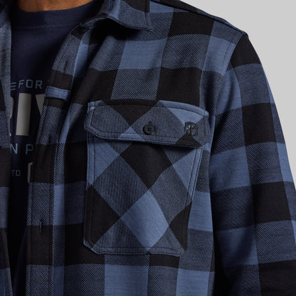 Woodsman Stretchy Flannel (Midnight Check)