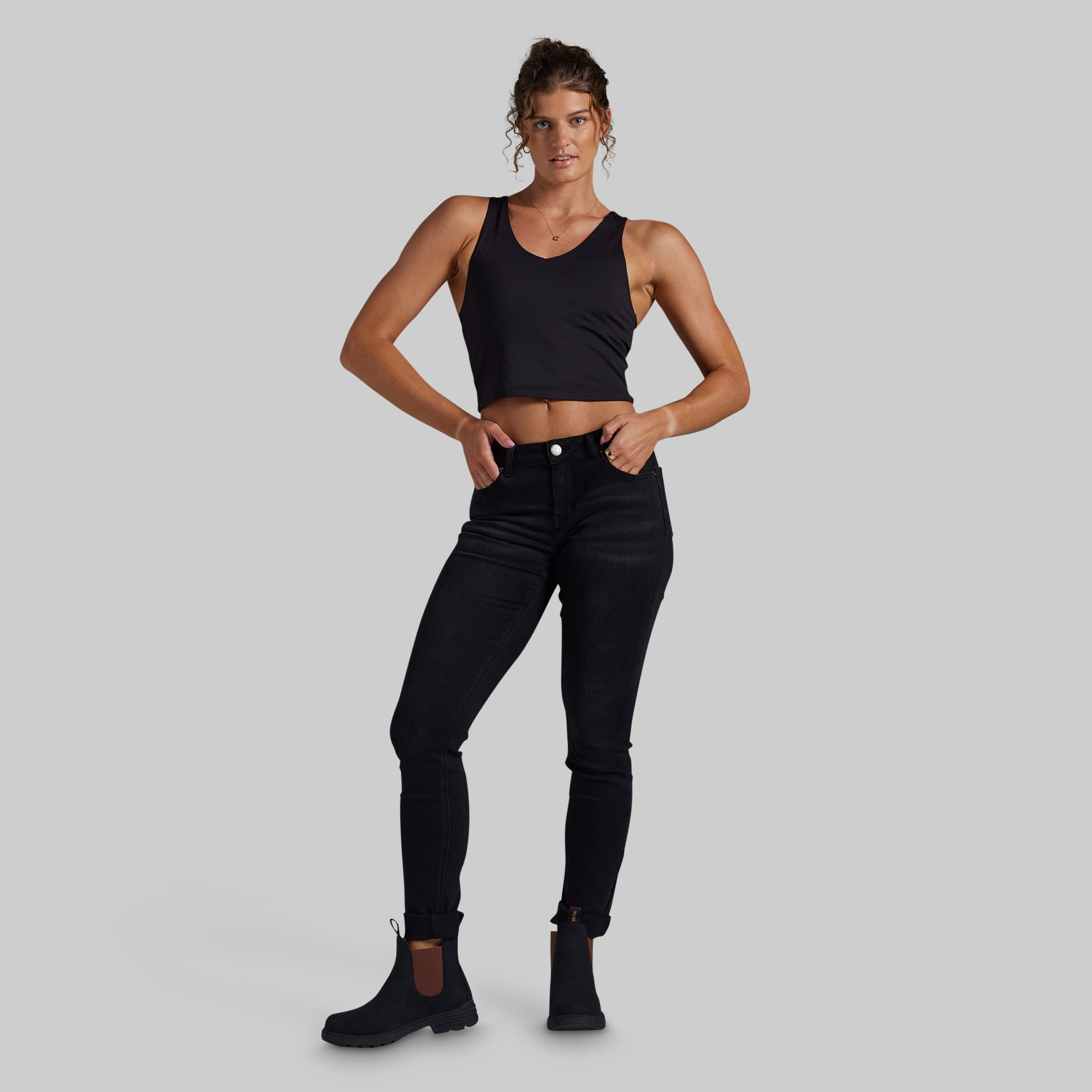 FLEX Stretchy High-Rise Skinny Jean (Black) – Born Primitive