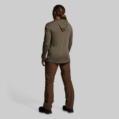 Women's Ridgeline Merino Half Zip Hoodie 165 (OD Green)