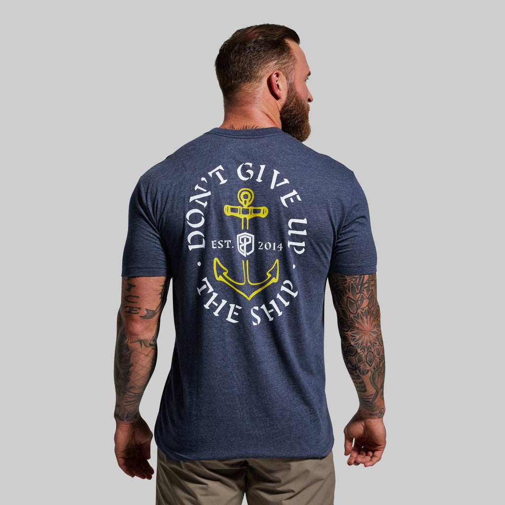 Men's Navy Blue Short Sleeve Don't Give Up the Ship Tee – Born