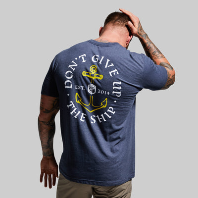 Don't Give Up The Ship Tee (Heather Navy)