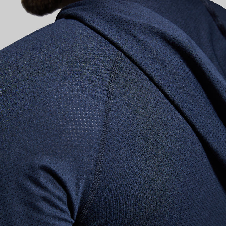 【HI FI FNK】Park Henley Hoodie Longsleeve Men's Lightweight Henley Hoodie (Heather Navy) – Born Primitive