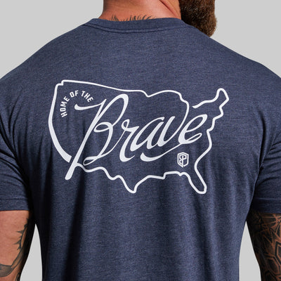Home of the Brave Tee (Heather Navy)