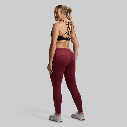 Women's Rest Day Low Rise Athleisure Jogger (Maroon)