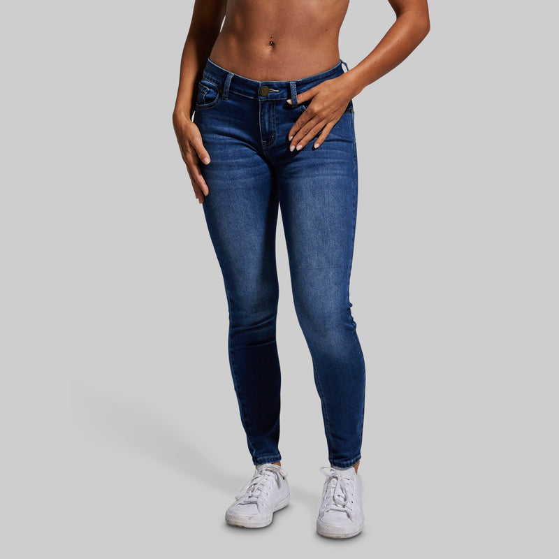 FLEX Stretchy Mid-Rise Skinny Jean (Dark Wash)