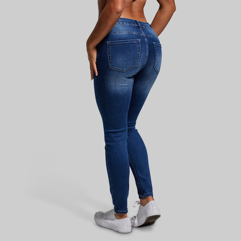 FLEX Stretchy Mid-Rise Skinny Jean (Dark Wash)