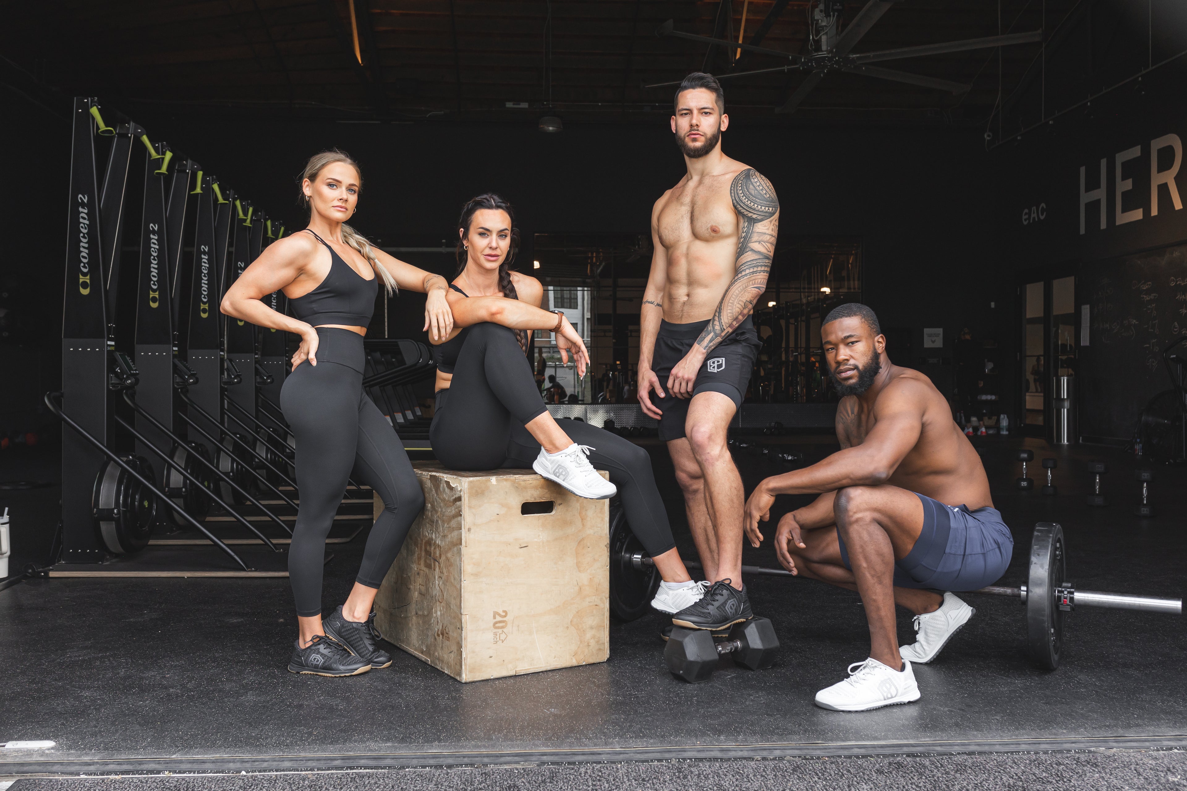 Group of athletes. 
