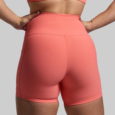 All or Nothing Short Set (Hot Peach)