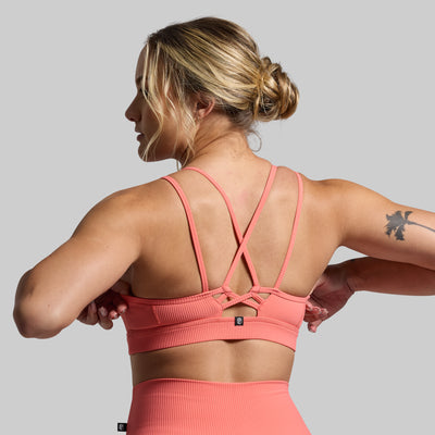 Lotus Sports Bra (Hot Peach)
