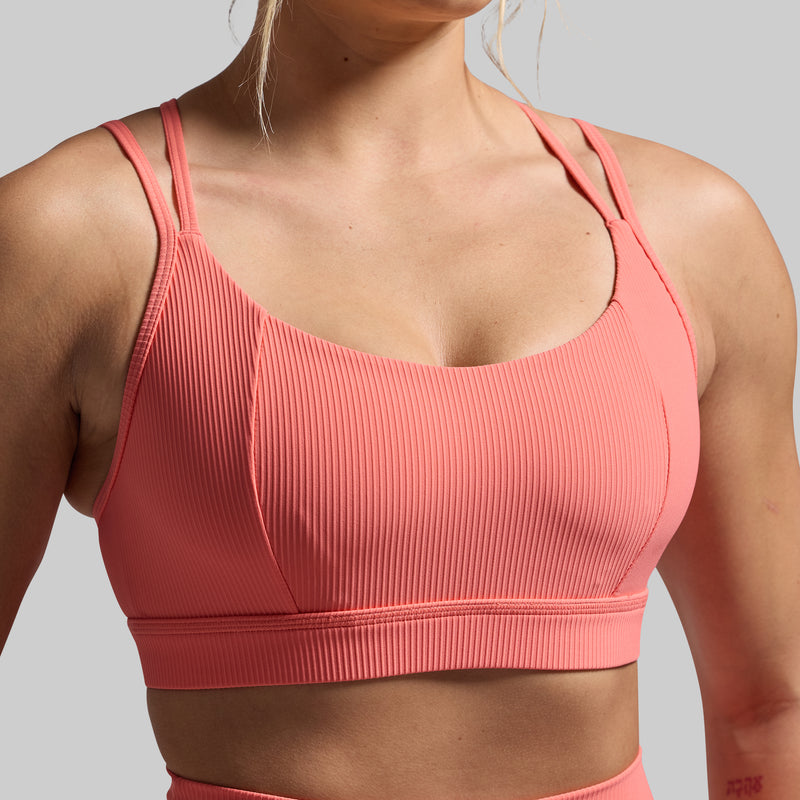 Lotus Sports Bra (Hot Peach)