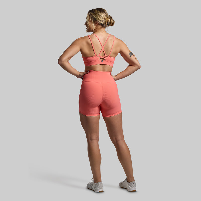 Lotus Sports Bra (Hot Peach)