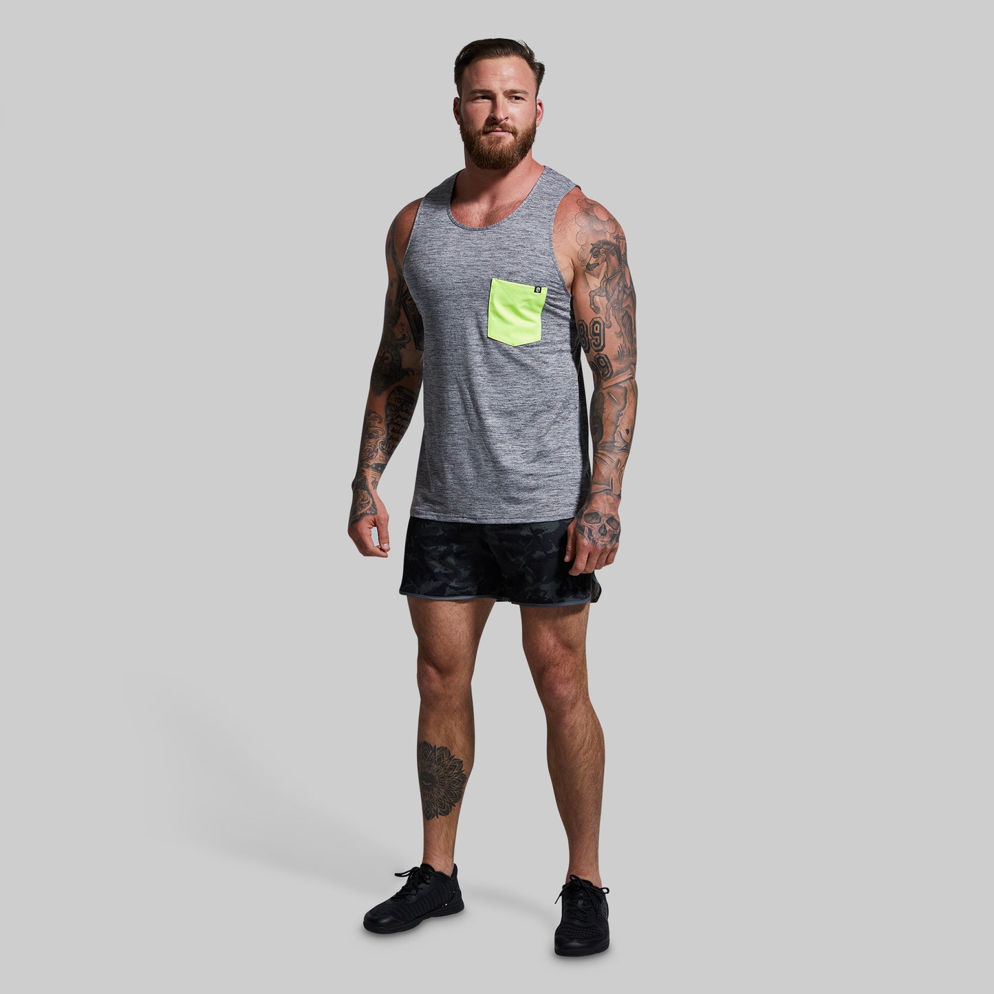 Athleisure Pocket Tank (Heather Grey)