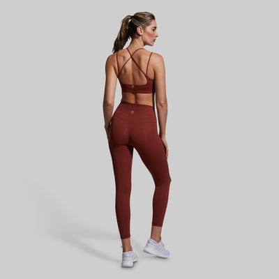 Exhale Sports Bra (Brick Red)