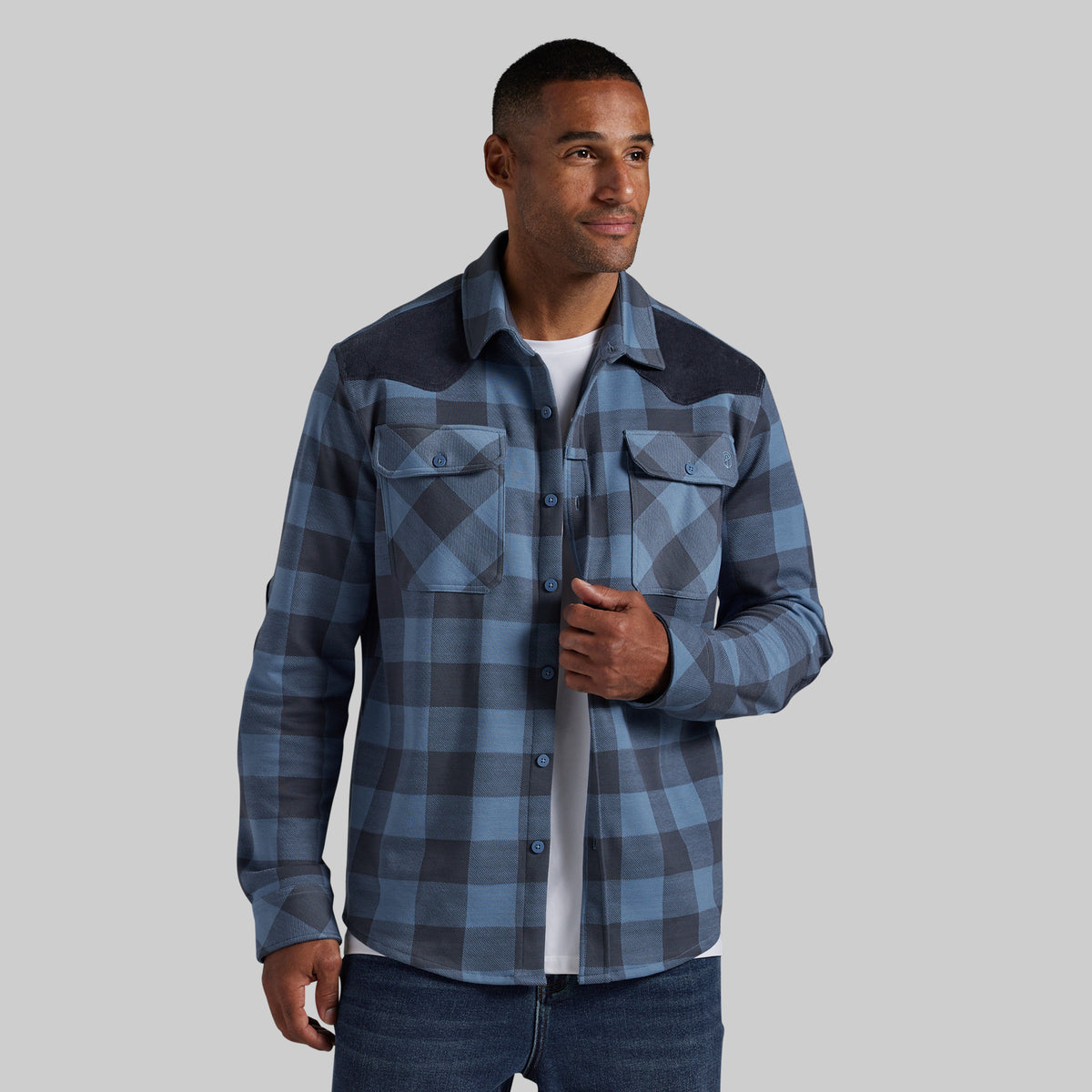 Rugged Woodsman Stretchy Flannel (Overcast)