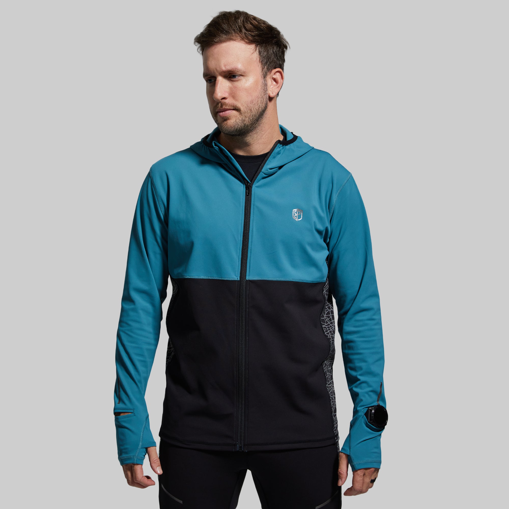 Men's Pace Hooded Run Top (Hydro) – Born Primitive