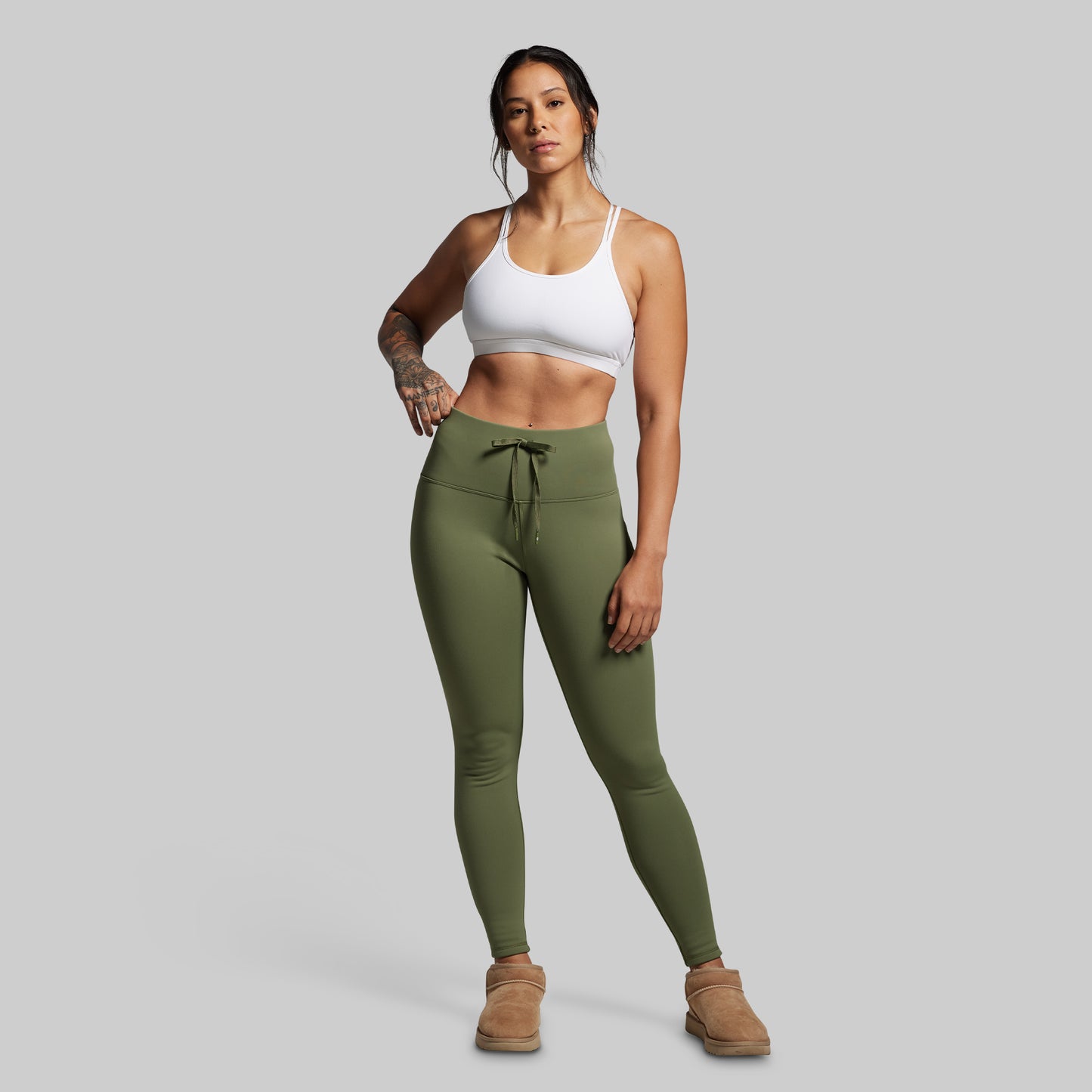 Fleece Lined Legging (Deep Green)