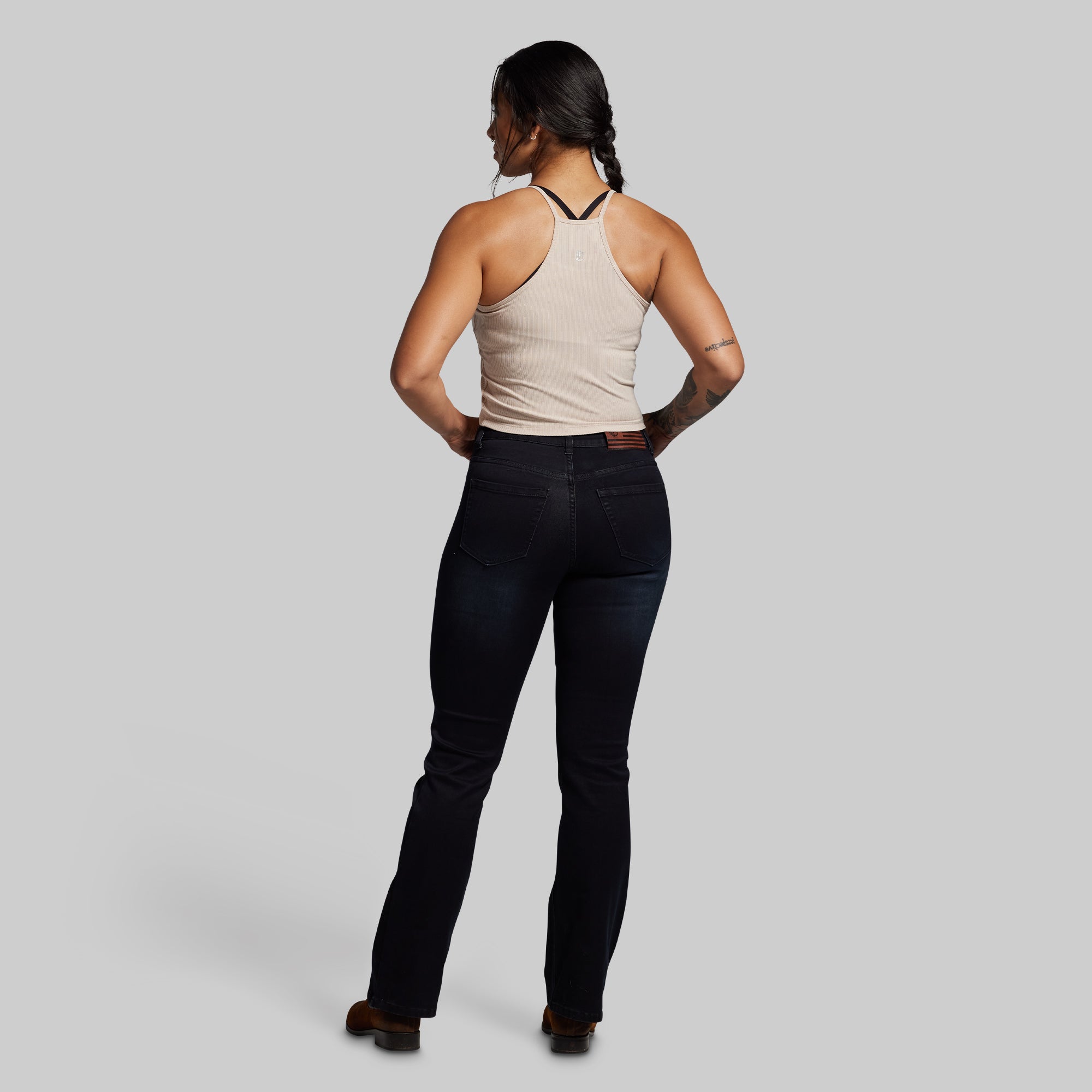FLEX Stretchy Mid-Rise Boot Cut Jean (Black) – Born Primitive