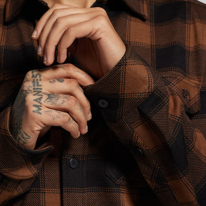 Woodsman Stretchy Flannel (Coyote Brown/Black)