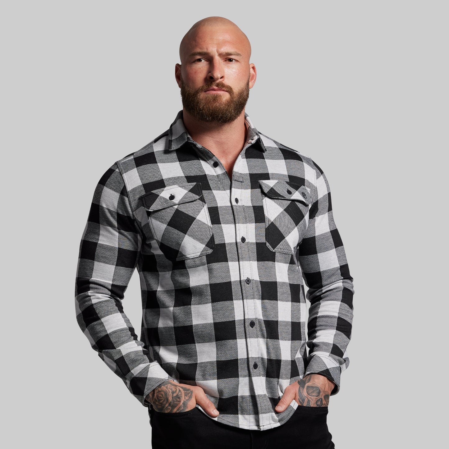 Woodsman Stretchy Flannel (White/Black)