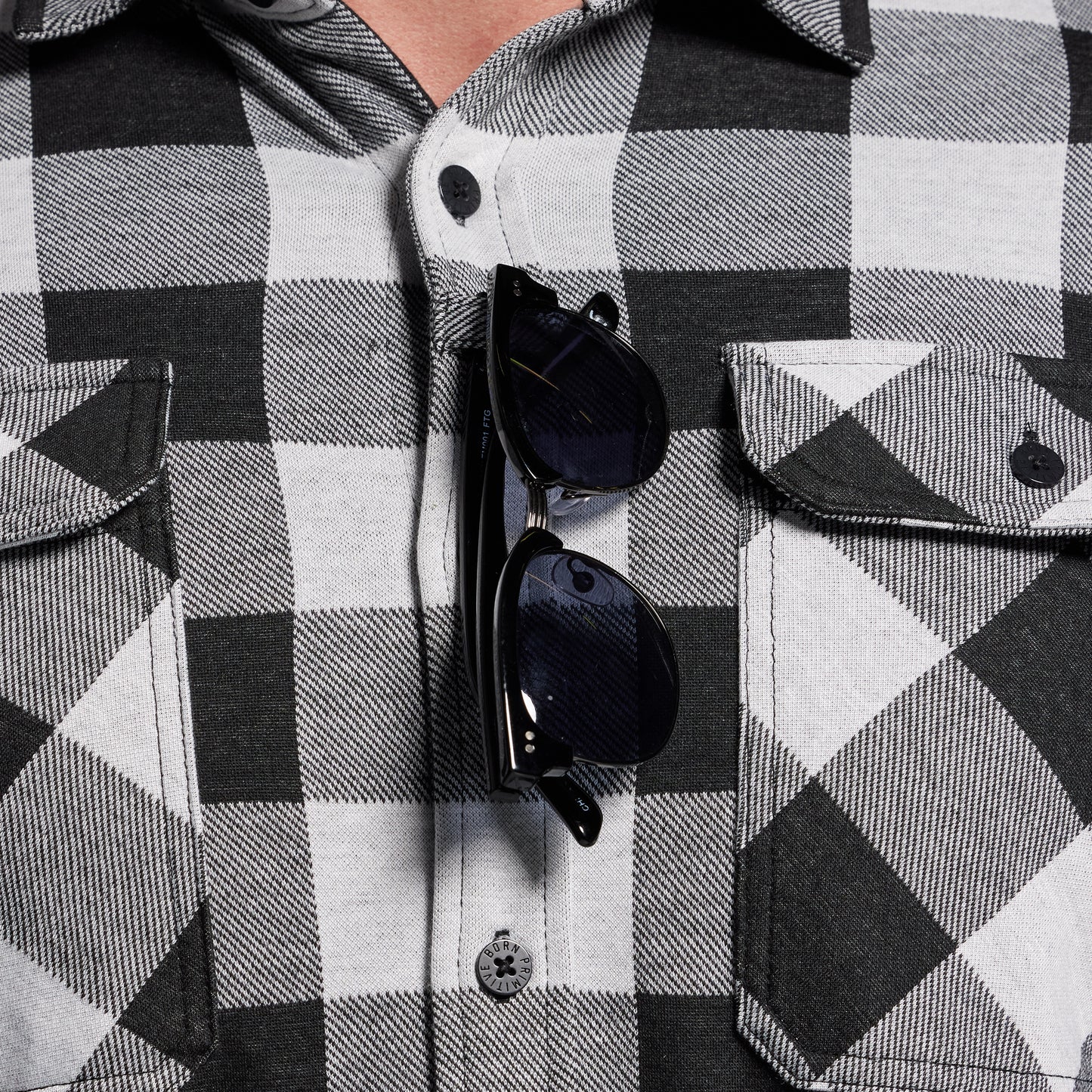 Woodsman Stretchy Flannel (White/Black)