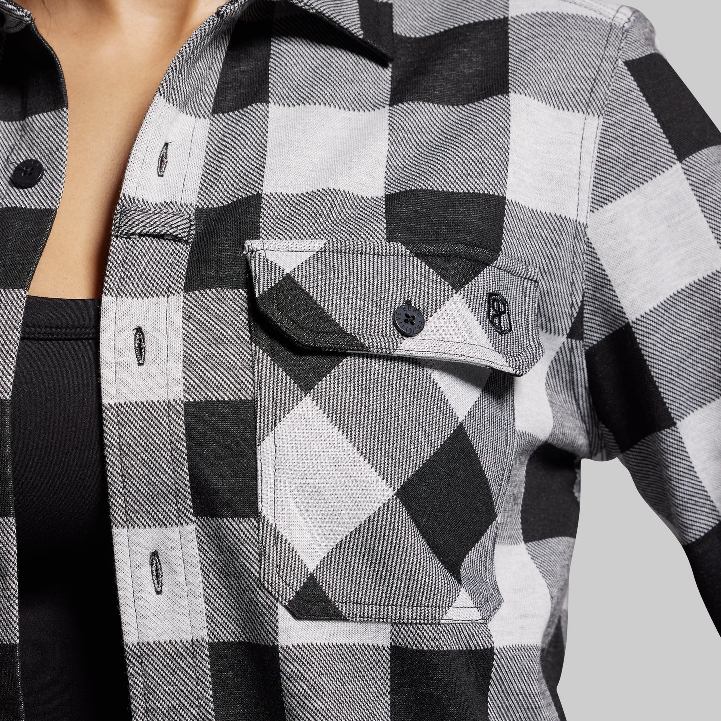 Woodsman Stretchy Flannel (White/Black)
