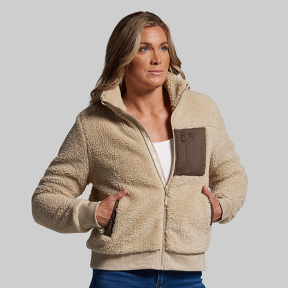 Women's All Season Sherpa Full Zip (Oatmeal)