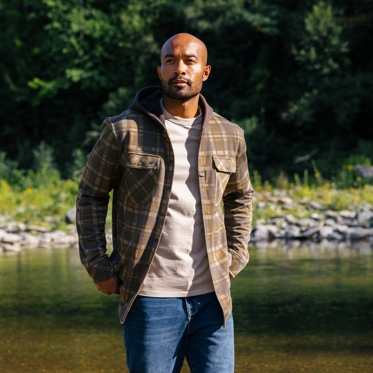 Hooded Woodsman Stretchy Flannel (Longwood)