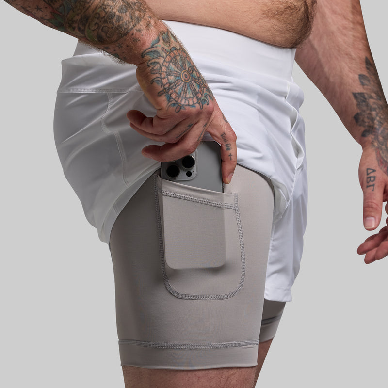 Versatile Short w/ Compression 5" (White)