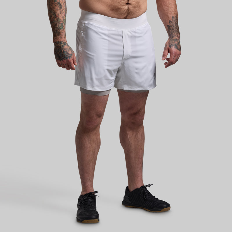 Versatile Short w/ Compression 5" (White)