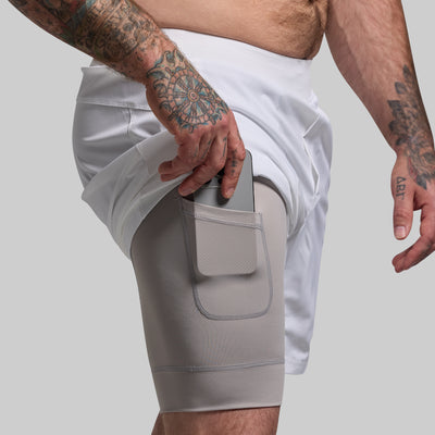 Versatile Short w/ Compression 7" (White)