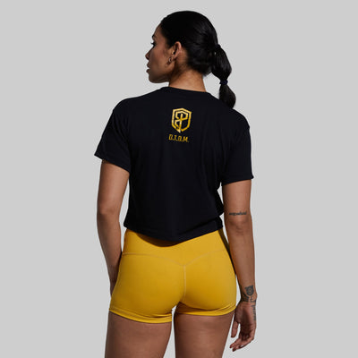 Gadsden Flag Crop Tee (Black)