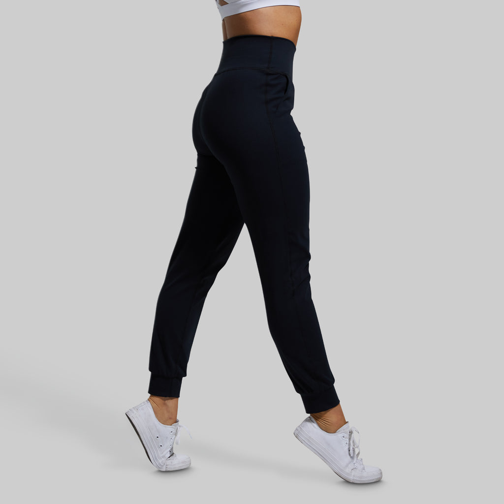 Black Joggers with Pockets  Ladies Black Sweatpants – Born Primitive